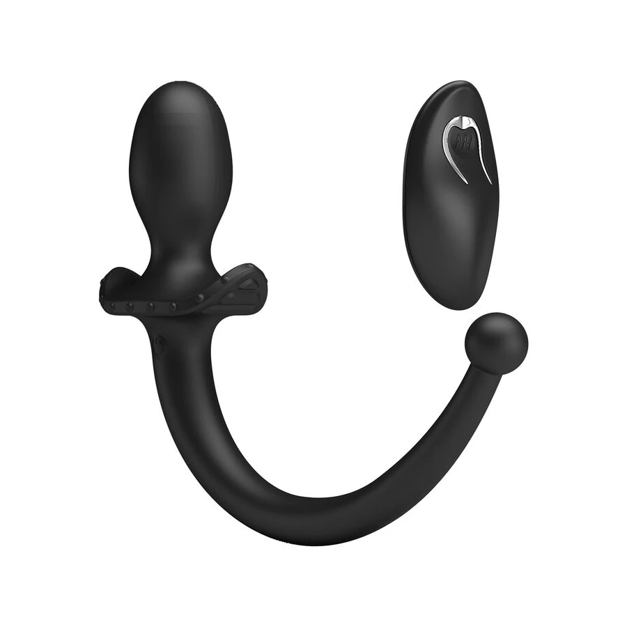 MR PLAY - VIBRADOR ANAL E PERÍNEO COM CONTROLE REMOTO SEM FIO, PRETO